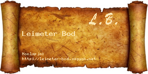 Leimeter Bod névjegykártya